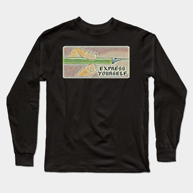 Express yourself drawned style Long Sleeve T-Shirt by GribouilleTherapie